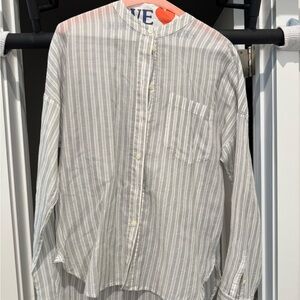 Madewell Women's Striped White Blouse